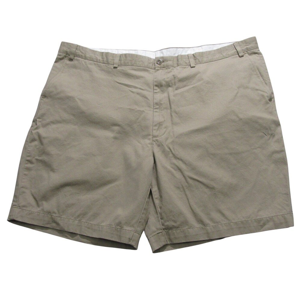 Roundtree Yorke Mens Chino Shorts 50 X 9 Khaki Stretch Cotton Pocket